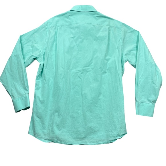 Southern Tide Large Mint Long Sleeve Button up Poplin Sports Shirt Cotton Blend - Picture 6 of 6
